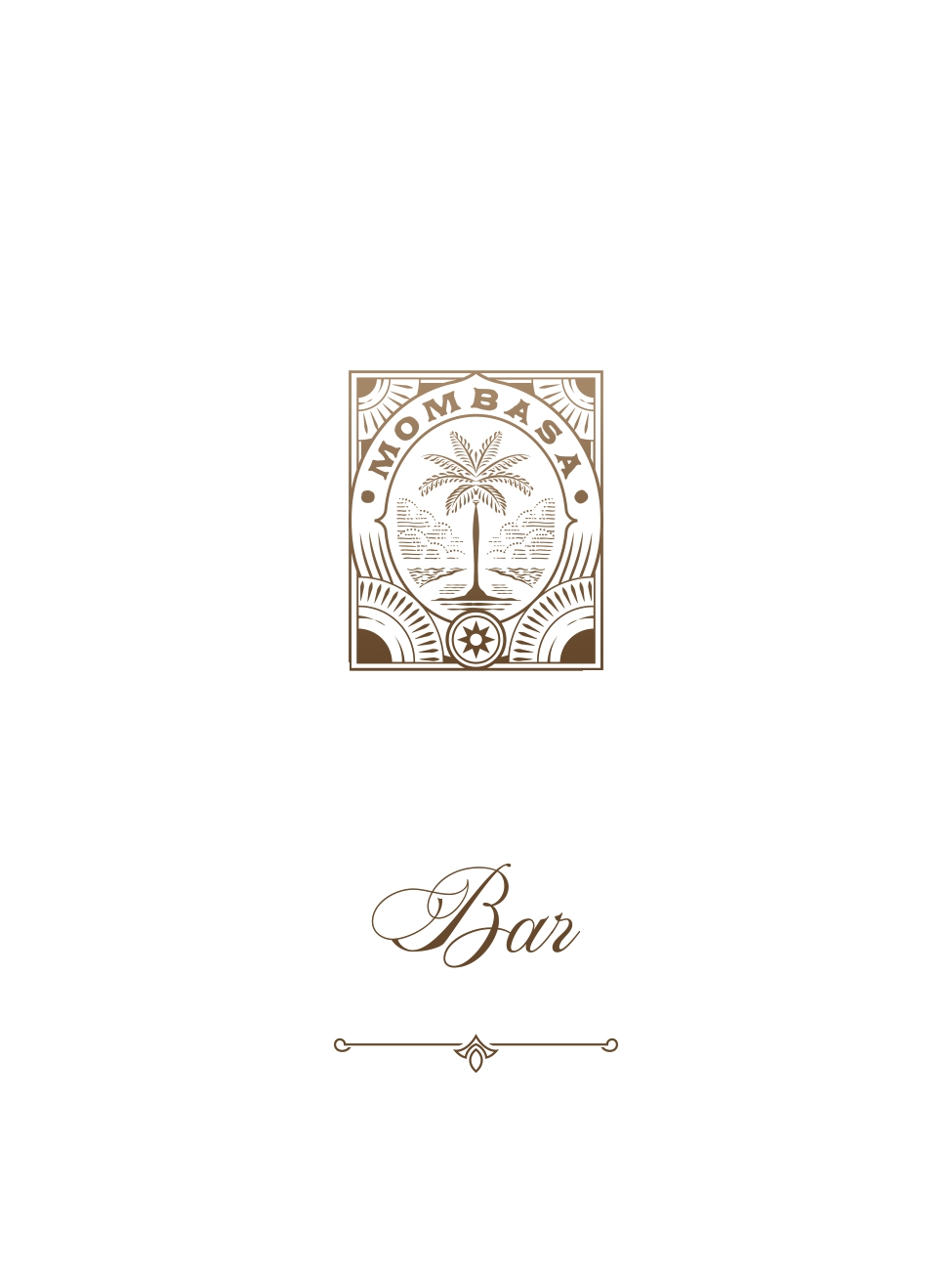 Carta bar restaurante Mombasa